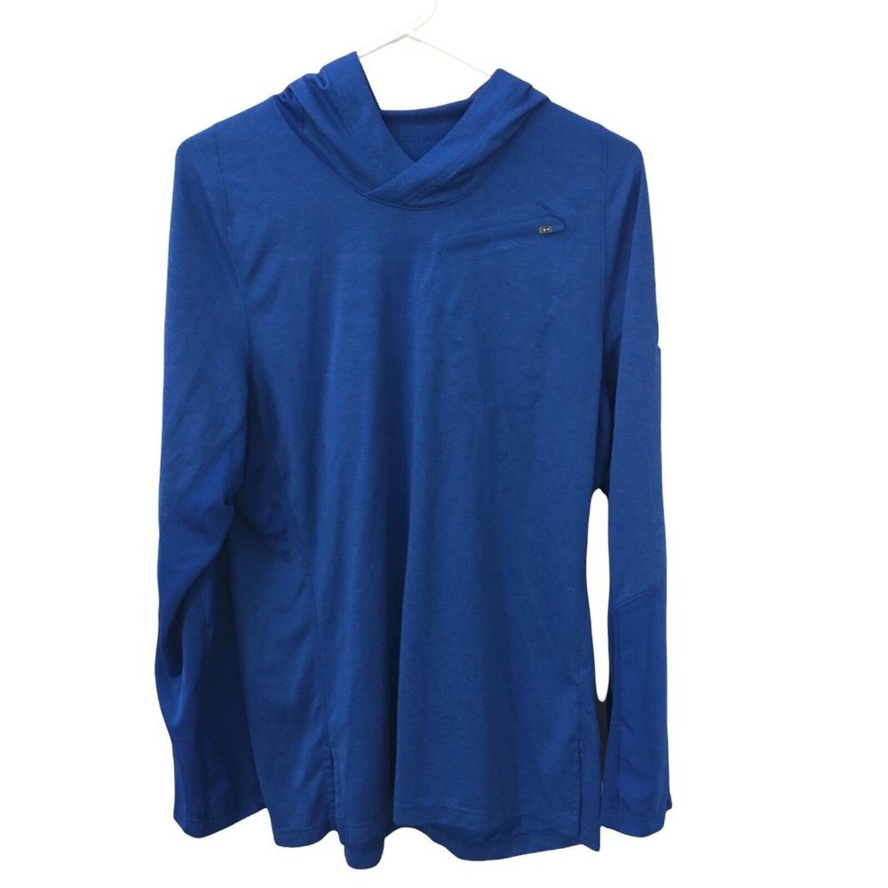 Nike Dri-Fit Kyrie Irving Blue Hooded Pullover Long Sleeve Shirt Men's L